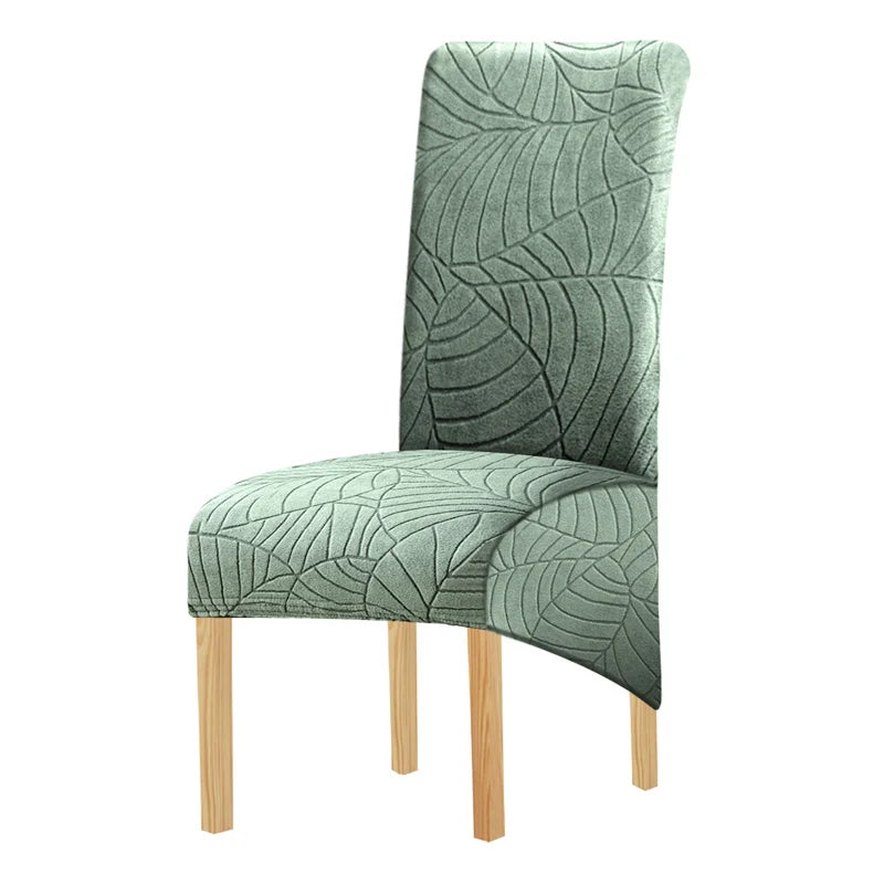 1PC Jacquard Chair Cover Stretch XL Size Long Back Chair Covers Seat Covers For Wedding Dining Room Home Kitchen Chairs