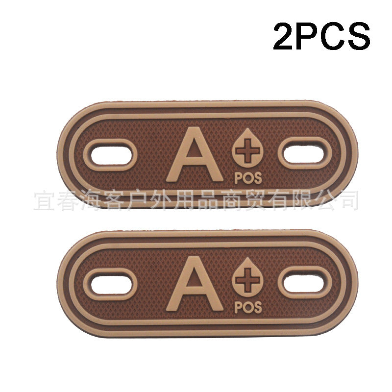 2PCS Shoelace Blood Buckle Charm PVC Tactical Bag Clothing Zipper Blood Tag Charm Military Patches Tactical Patch