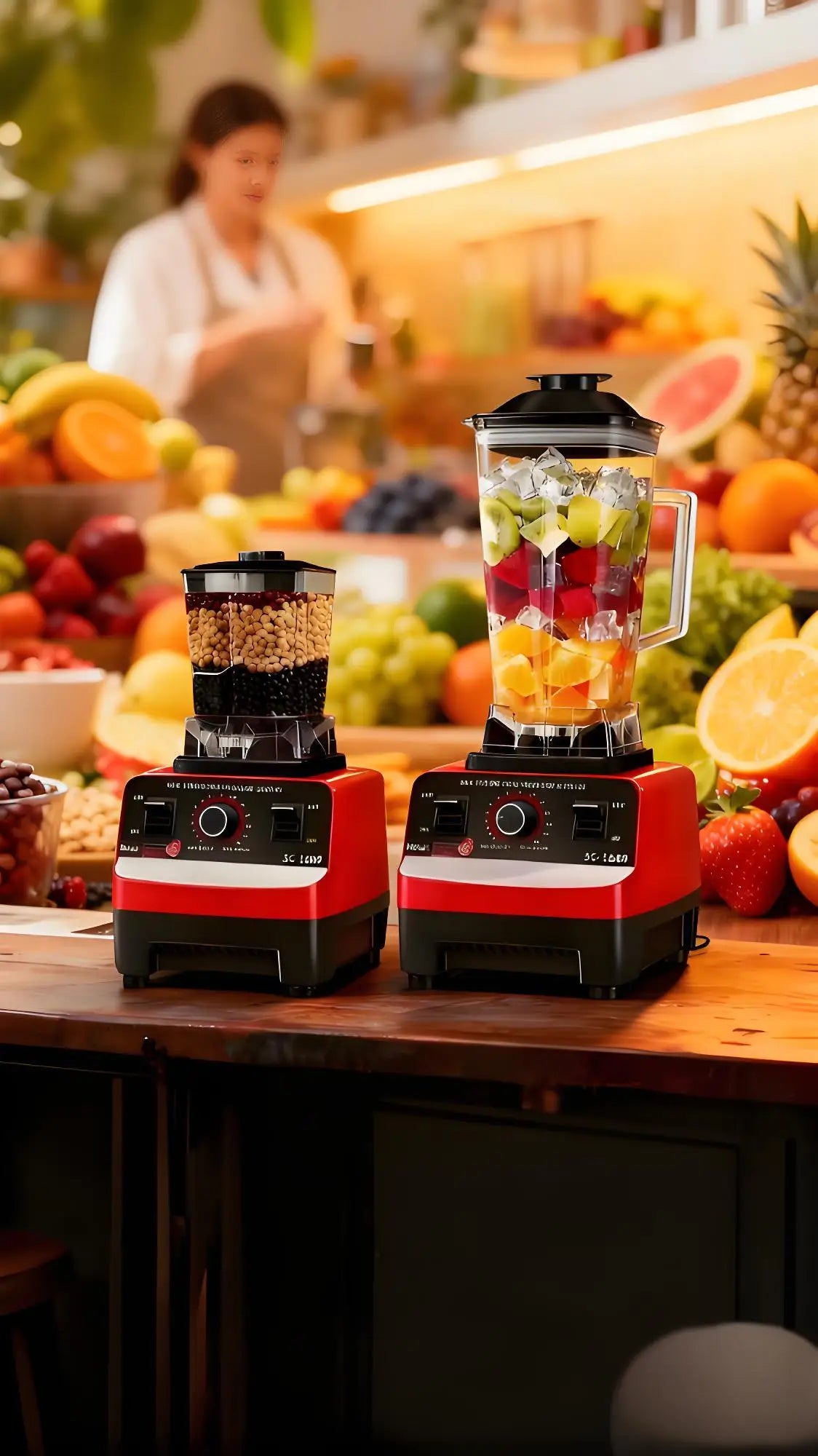 2-in-1 Professional Blender & Mixer - 2L High Power Ice Crusher, Smoothie Maker, Soy Milk & Food Processor for Home Kitchen