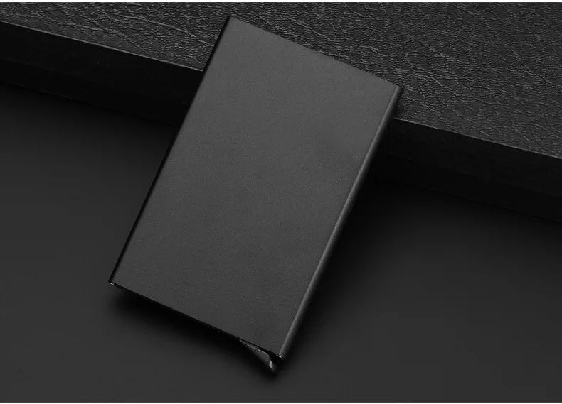 Anti-theft Aluminum Single Box Smart Wallet Slim RFID Fashion Clutch Pop-up Push Button Card Holder Name Card Case bank card bag
