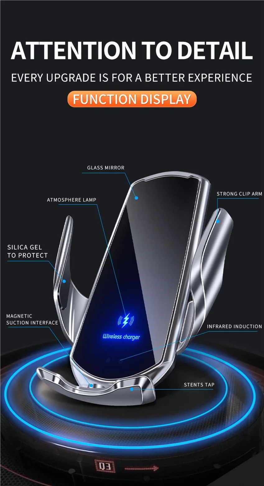 For Dongfeng Motor MAGE GCC 2023 13.2 Inch Screen Car Phone Holder Screen Wireless Charger For Car Auto Interior Accessories