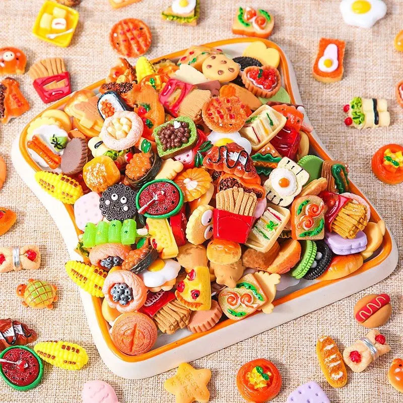 Miniature Food Toys Mixed Resin Food Dolls Kitchen Pretend