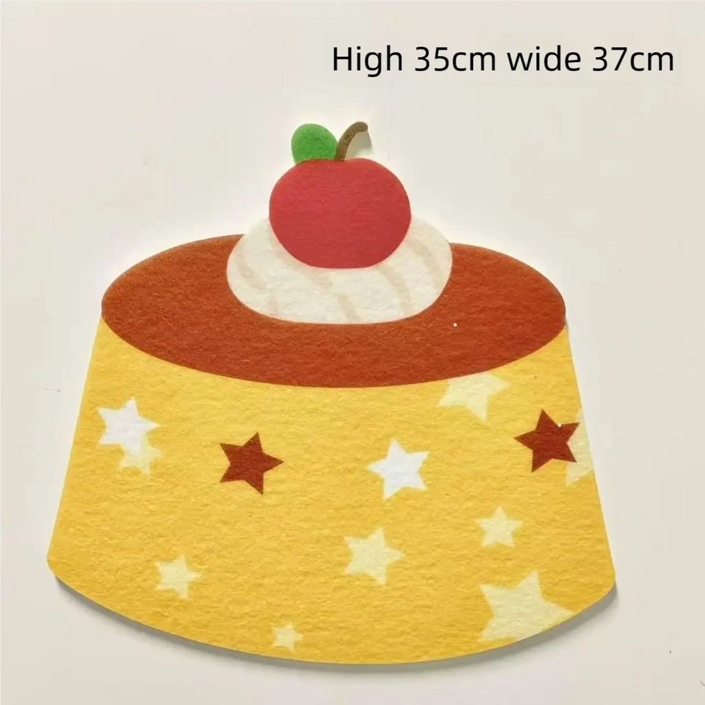 New Pudding Egg Pine Cartoon Felt Cork Board Photo Message Board Wall Dormitory Punch-free Wall Room Decoration Cute Gift 2025