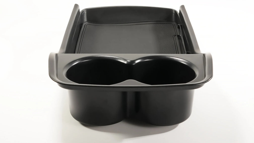 Car Armrest Storage Box Lower Center Console Organizer Cup Holder Storage Box Wireless Charger Panel Mat For KIA EV9 2024 2025