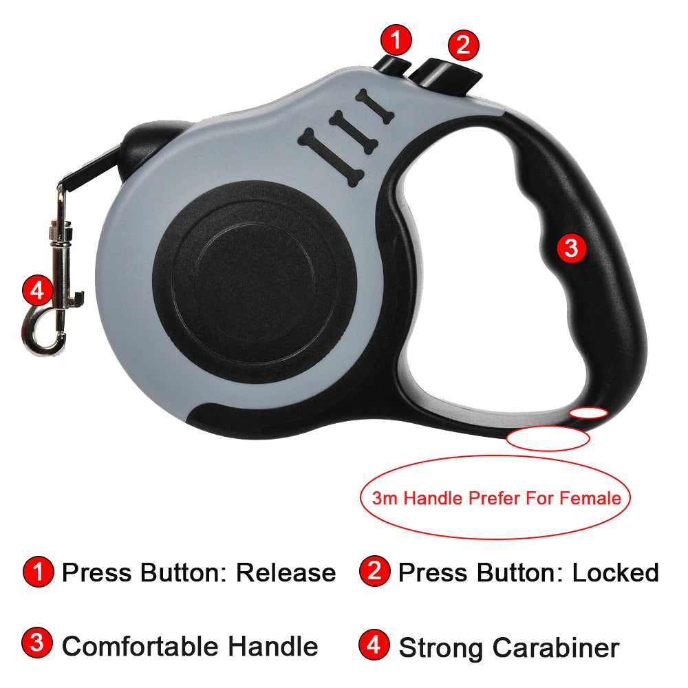 3m 5m Dog Leash Strong Nylon Puppy Lead For