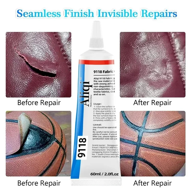 Strong Fabric Glue Transparent Odorless Quick Dry Fabric Patching Glue Multipurpose Waterproof Fabric Sewing Glue Repair Tool