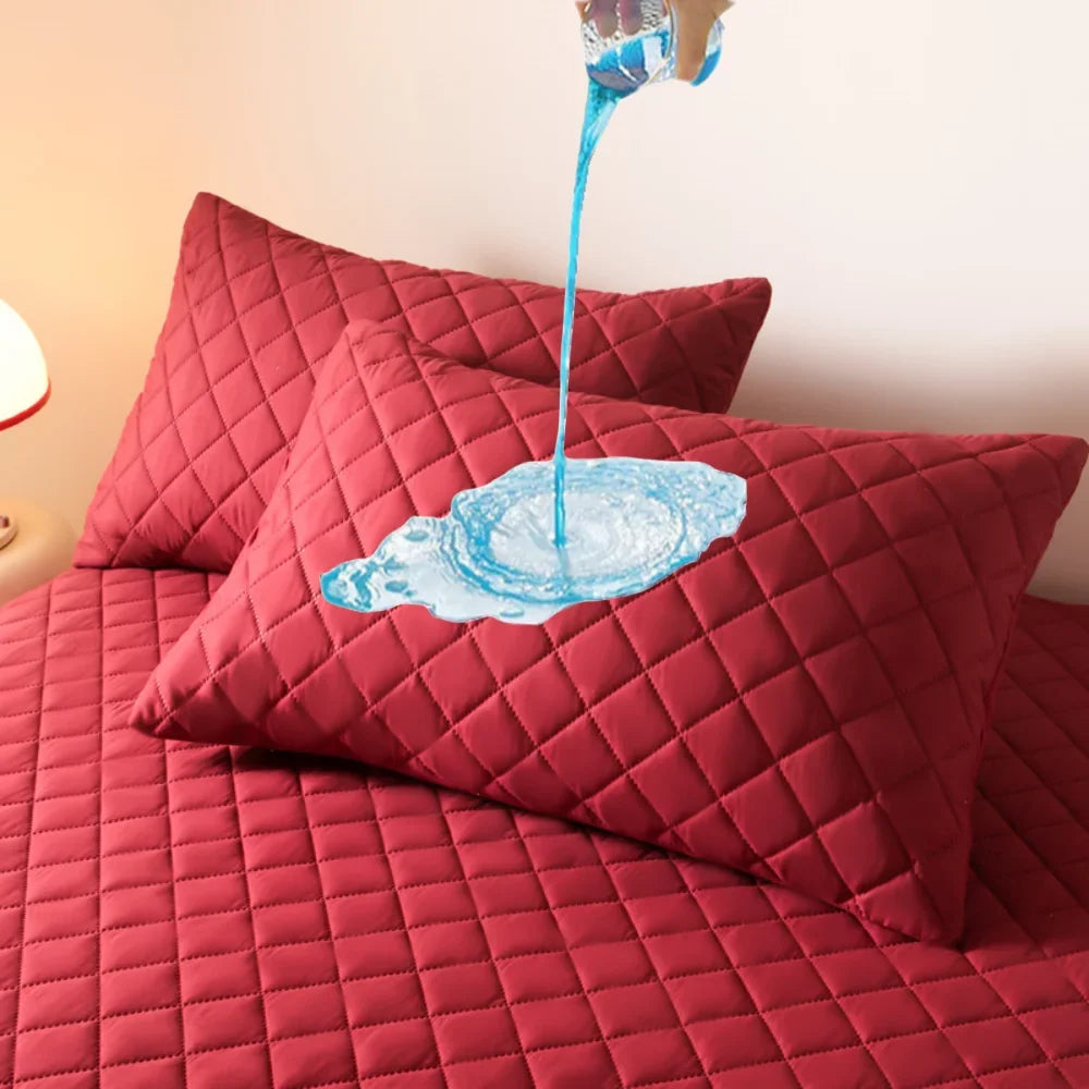 Waterproof Pillowcase, Excluding Pillows 3 Types of Jacquard 48x74cm Pillowcase for Bedroom,Pillow Cover for Home