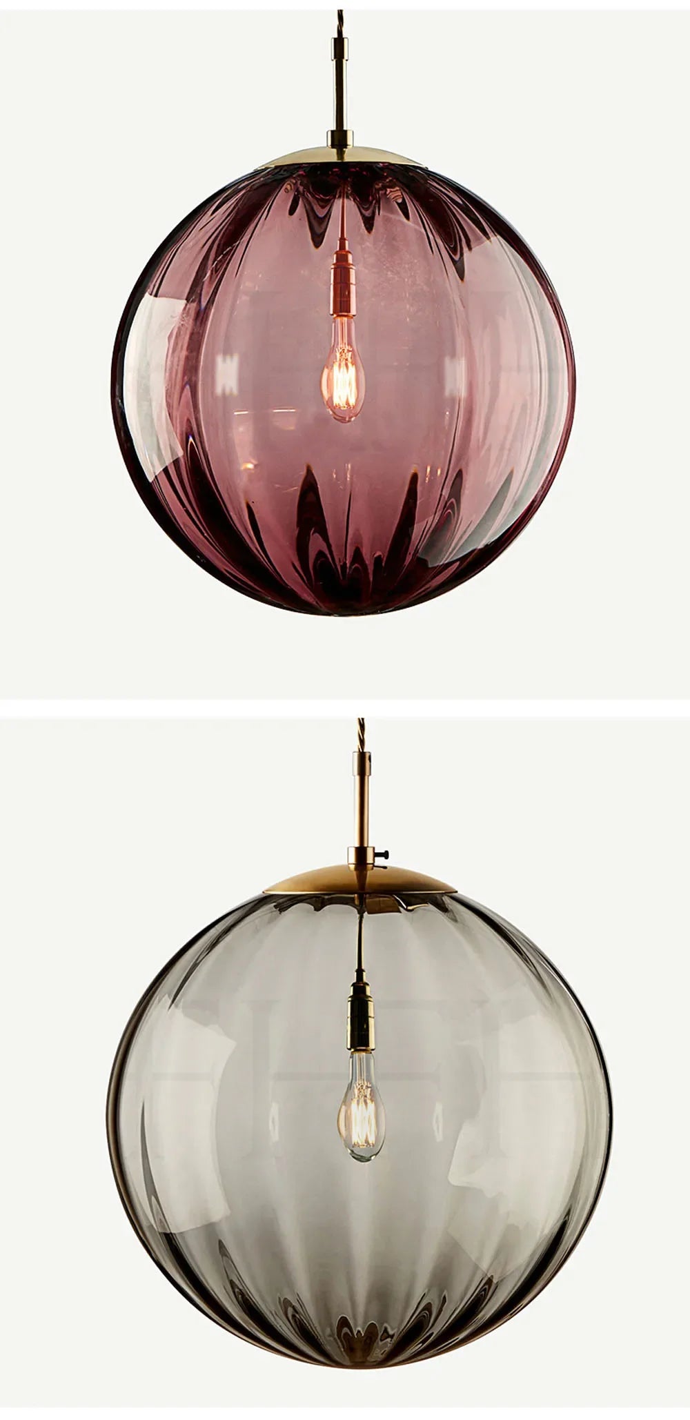 Modern Colored Glass Ball Lustre Pendant Lights Nordic Water Grain Restaurant Kitchen Hanging Light Fixture Bedroom Bedside Lamp