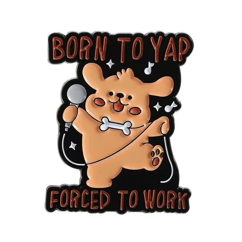 Creative Opossum Raccoon Cat Duck Pet Dog Enamel Pins Creative It's Fine I'm Fine Brooch Cute Penguin Turtle Sheep Pins Jewelry