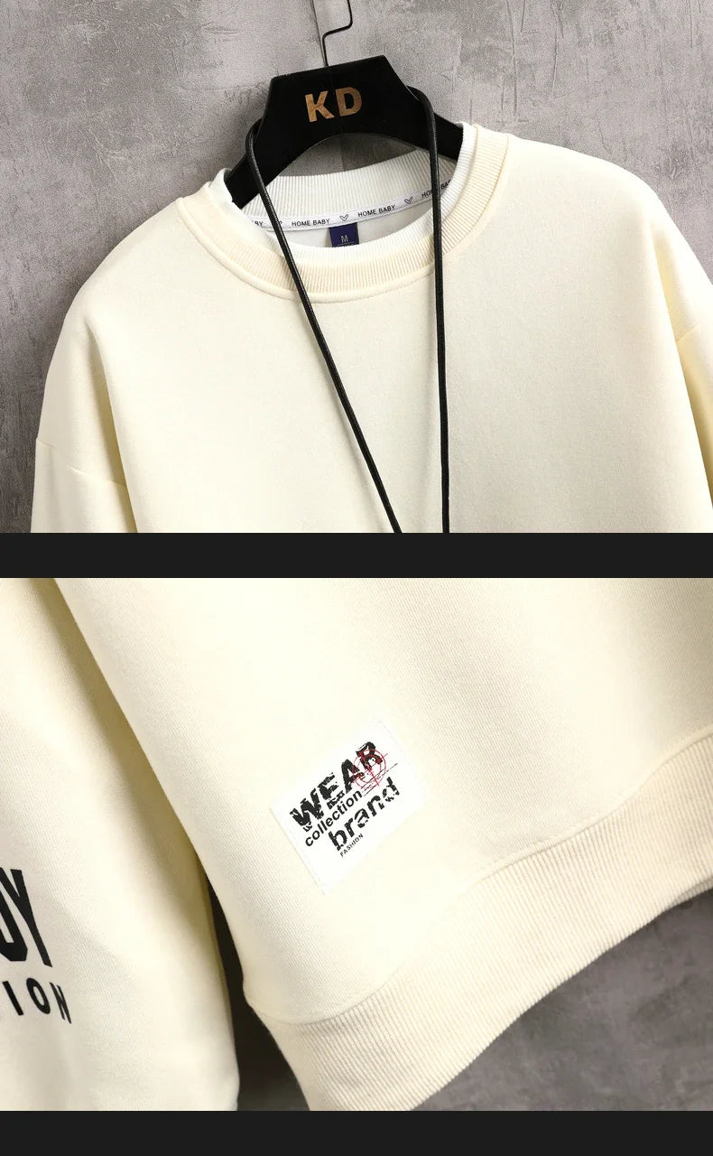 Spring  Autumn Men's Sweatshirt Japan Cartoon Cat Sportswear Long Sleeved O Neck T-shirt  Harajuku High Street Men Clothing 2024