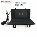 1PC Car Wireless Phone Charger Fast Charging Plate Panel Phone Holder Car Wireless Charger for Mazda CX-5 CX5 2017-2024