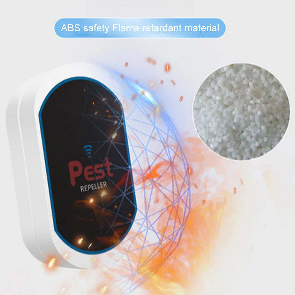 EU plug Ultrasonic Pest Repeller Electronic Pest Repeller No Noise Rat Mosquito Repellent Pest Control Device for Bat Mosquito