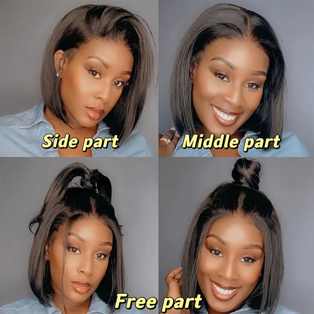 Newmi Bob Wigs Short Bob Wig Lace Front Human