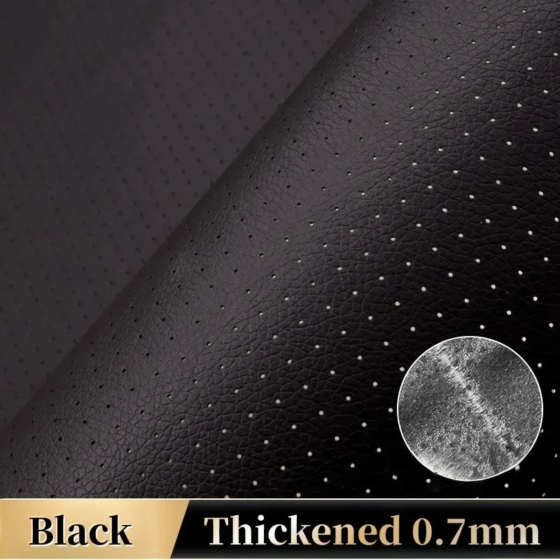 Self Adhesive Breathable Leather Car Seat Repair Perforated Faux Genuine Leather Leather Sofa Car Interior Refurbishment Sticker