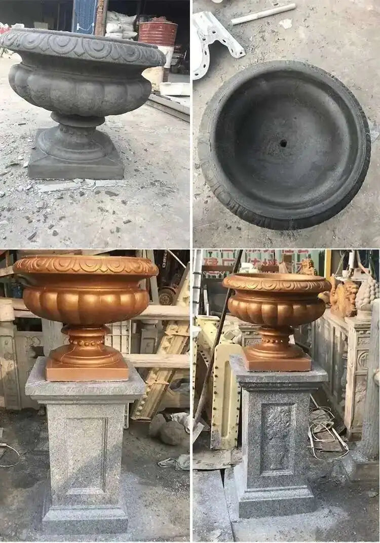 Plastic Thickened ABS Flowerpot Mold Cement Mold for Garden Balcony Fence Square Column Pier Roman Column Concrete Bonsai Mold