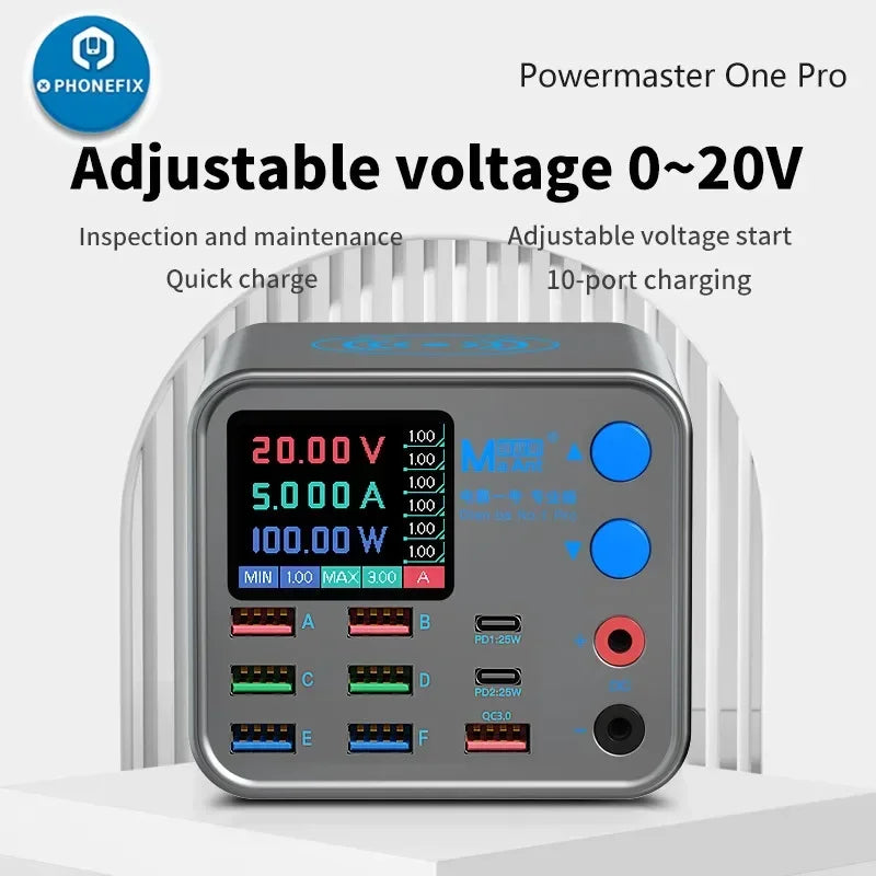 Multi-function Dianba NO.1 Pro 200W 20V 5A PD QC3.0 Fast Wireless Charger 8 Port USB Type C Mobile Phone Charger Desktop Hub