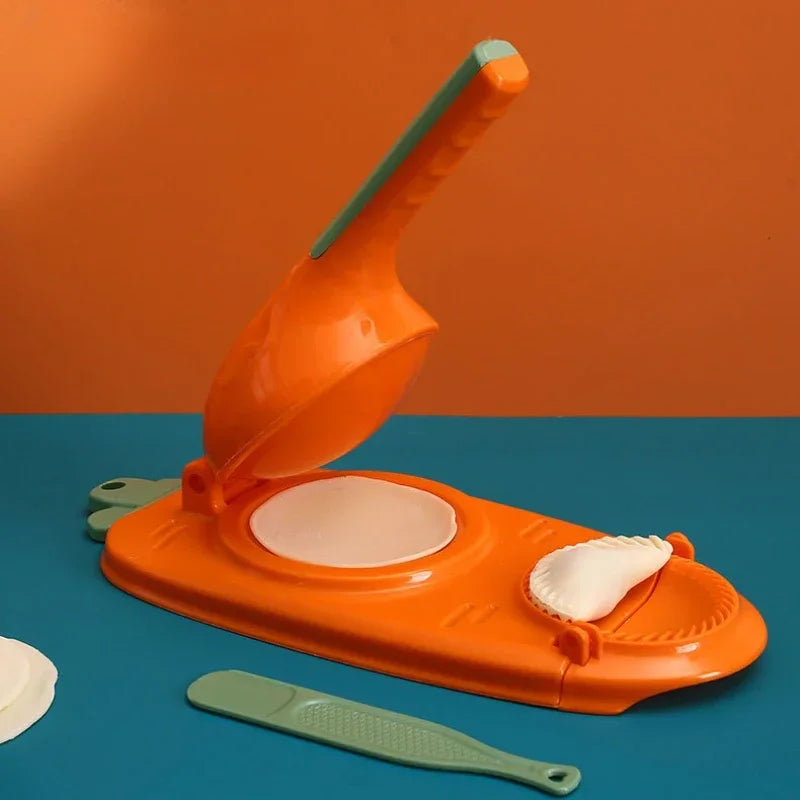 2 In1 Dumpling Maker Wrapper Presser Kit Manual Labor-Saving Dumplings Dough Molder Machine Kitchen Gadget Apple Pie Baking Tool