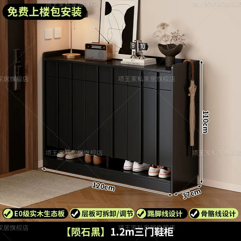 Living Room Storage Shoe Cabinet Hallway Entrance Wooden Modern Shoe Cabinet Black White Zapatero Organizador Furniture Home