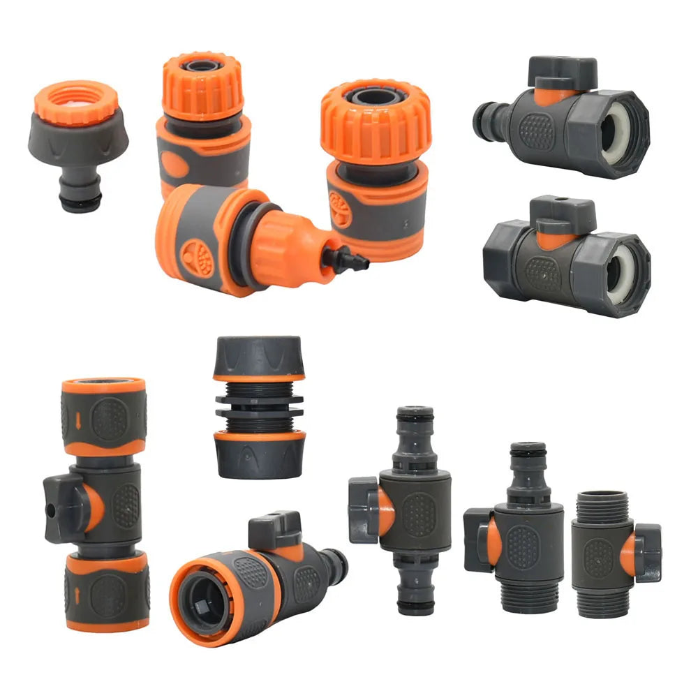 1/2" Male Female Thread Hose Quick Connecter For 16mm Nipple Garden Hose Water Fittings Watering Gun Adapter