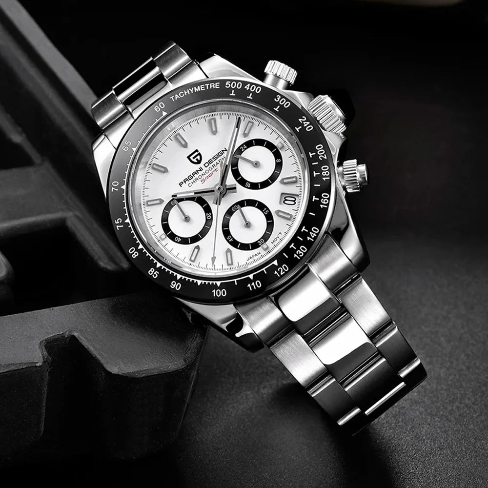 PAGANI DESIGN PD1644 Men's VK63 Quartz Chronograph Watch Sapphire