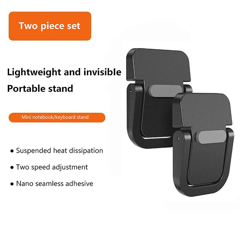 1 Pair Laptop Stand Computer Keyboard Holder Foldable Mini Size Computer Support Holder Space-saving Desk Organizer Laptop Riser