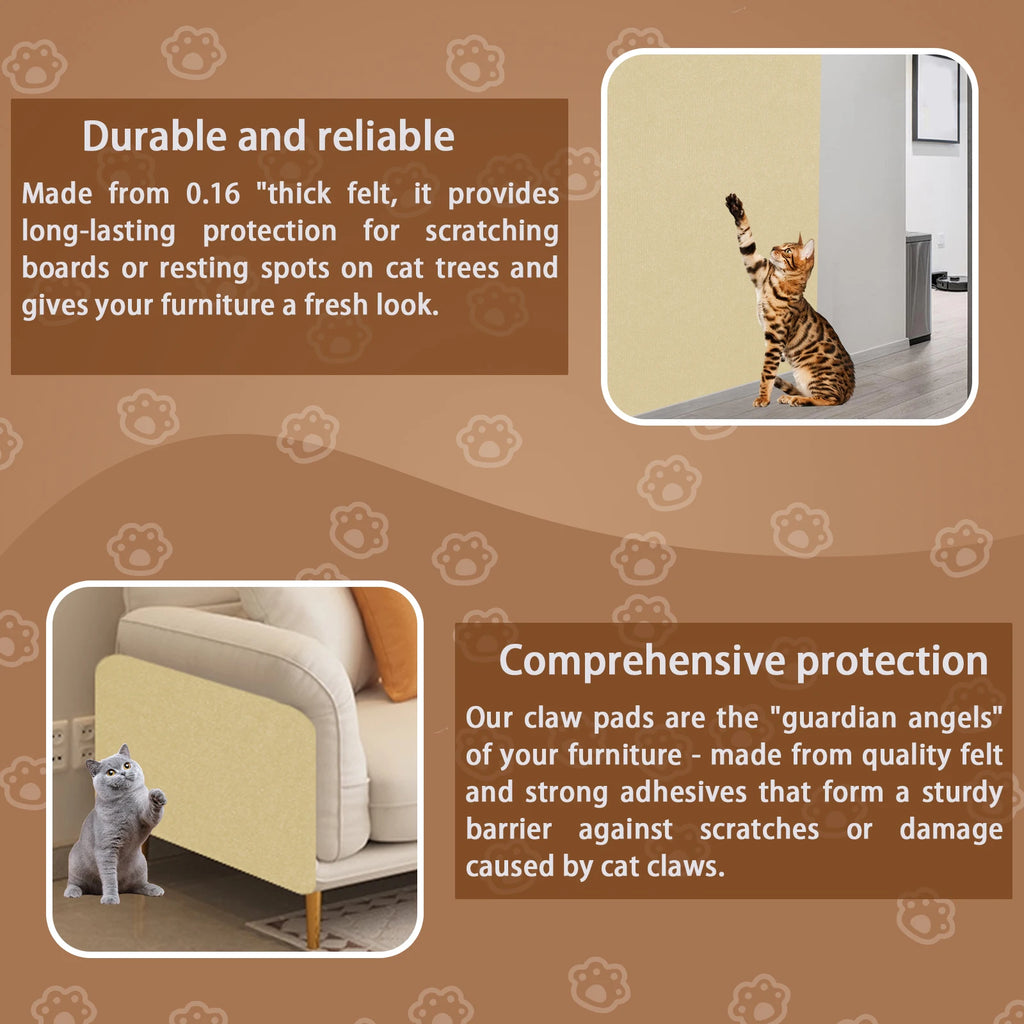 2M Cat Scratch Protector Self-adhesive Trimmable Sofa Protection Artifact Durable Anti-cat Scratch Furniture Pads Cat Supplies