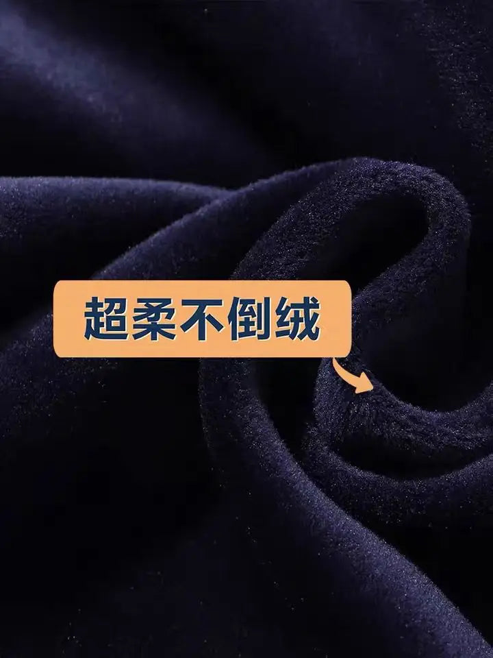 600G Pure Cotton Plush Thickened Sweatshirt Thin Plush Heavyweight Solid Round Neck Sweater Autumn Winter Warm Sweater
