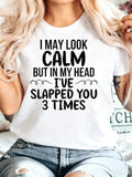 Casual Letter Slogan Print Graphic Short Sleeve T-Shirt Summer