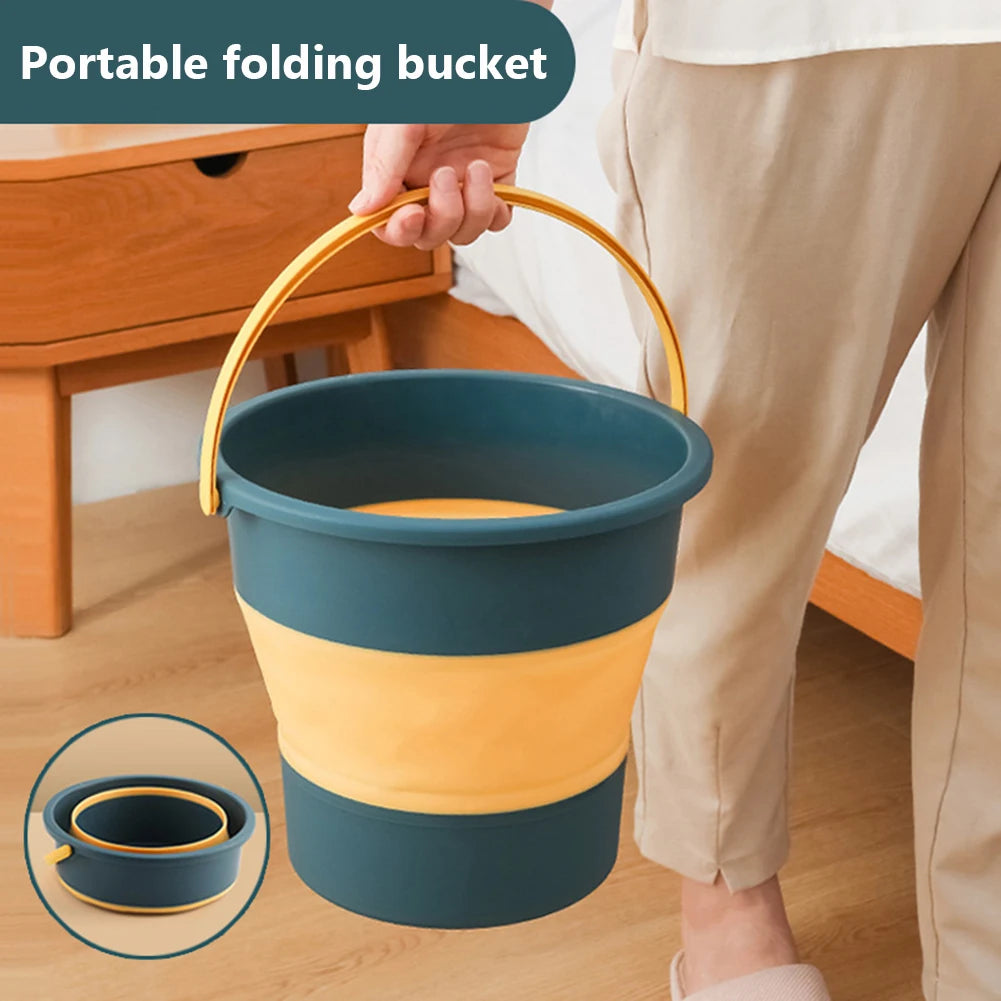 3-5-10L Portable Folding Bucket for Washing Outdoor Foldable Silicone Water Bucket Camping Items Fishing Bucket Car Wash Buckets