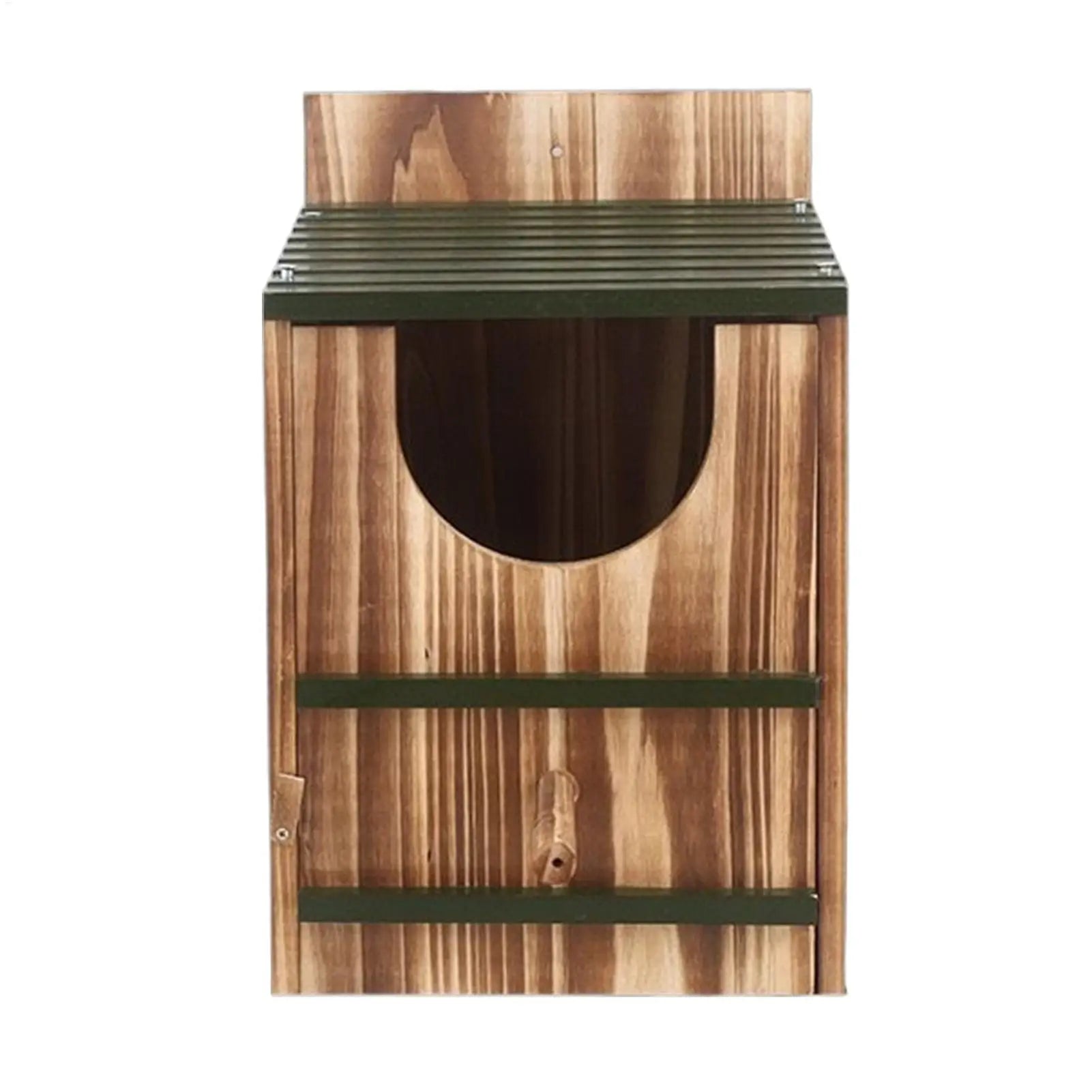 Owl Box Wooden Bird House Waterproof Carbonized Shelter for Garden Outdoor Window Squirrel Pigeon Hummingbird Nesting Home Decor