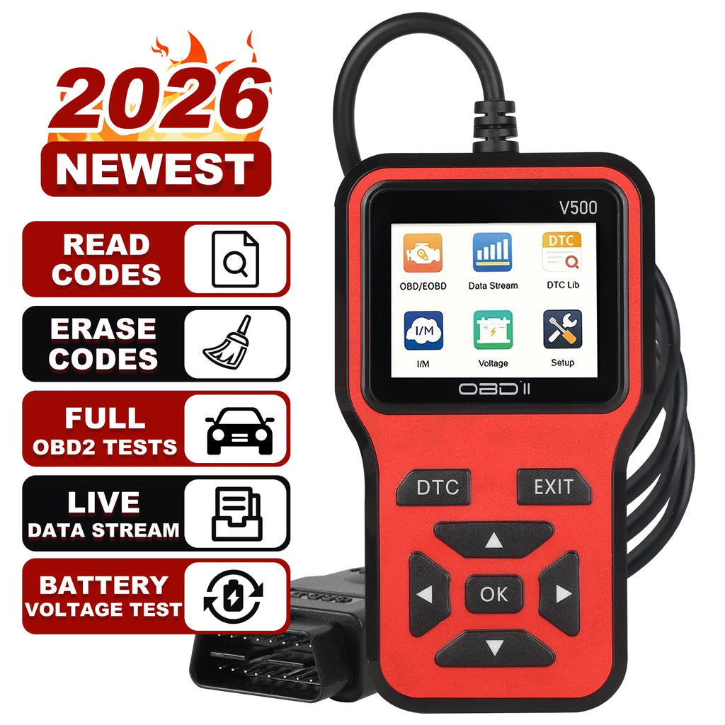 V500 OBD2 Scanner Auto Car Diagnostic Tool with Color