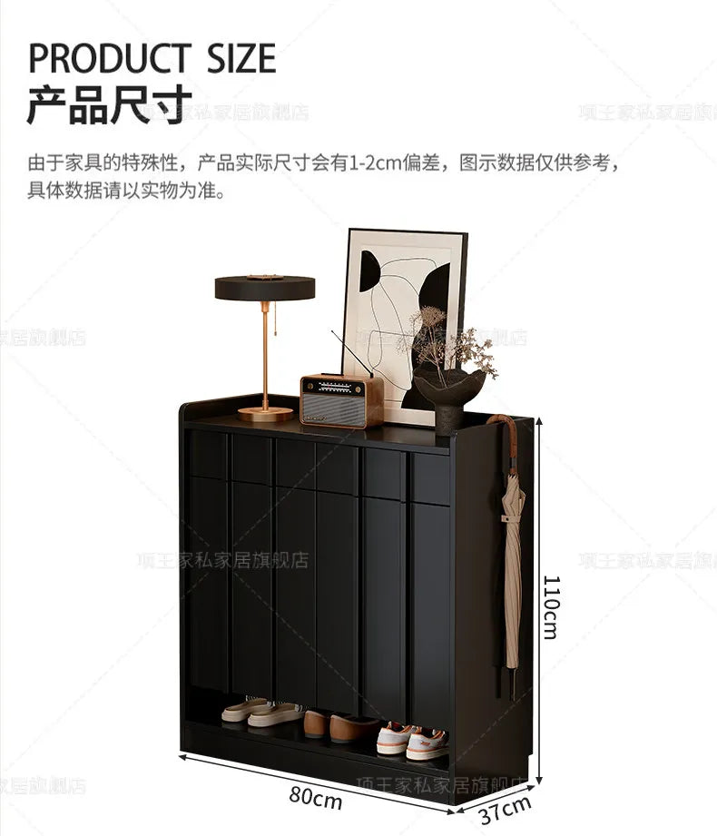 Living Room Storage Shoe Cabinet Hallway Entrance Wooden Modern Shoe Cabinet Black White Zapatero Organizador Furniture Home