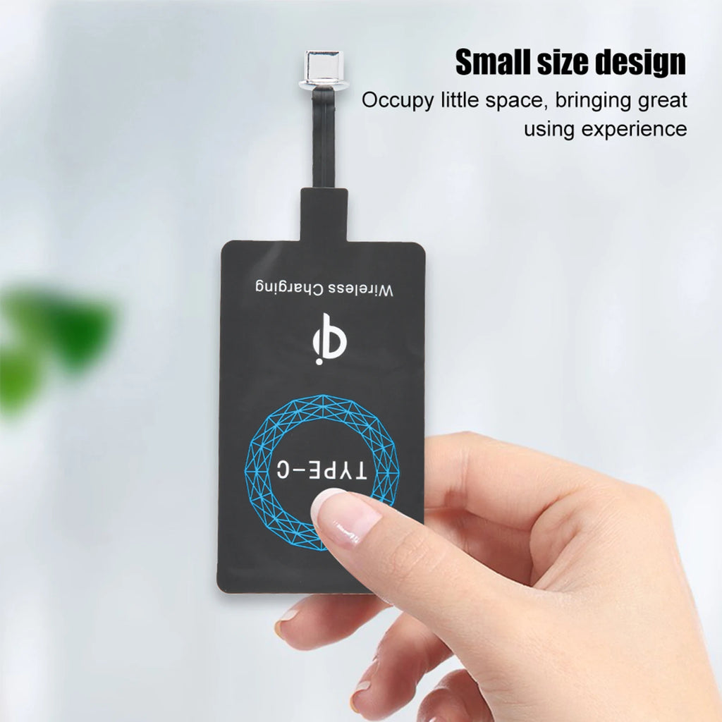 2PCS Type C  Wireless Charger Self Adhesive Sticker Charging Receiver for Mobile Phone