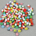 100Pcs Mini Wooden Bee Ladybug Self-adhesive Sticker Garden Figurine Miniature Children Painted DIY Crafts Fairy Home Decoration