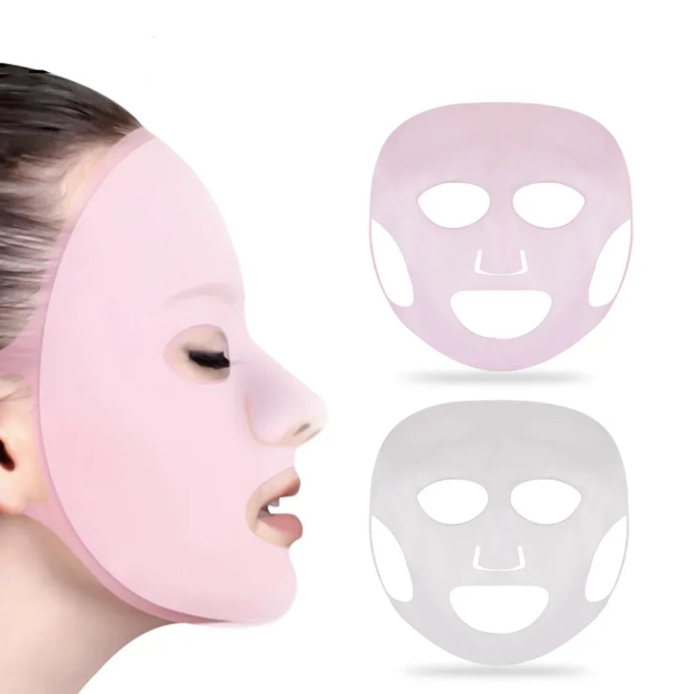 2025 Silicone Mask Reusable Cover Face Skin Care Hydrating Moisturizing Mask For Sheet Prevent Evaporation Steam Beauty Tool