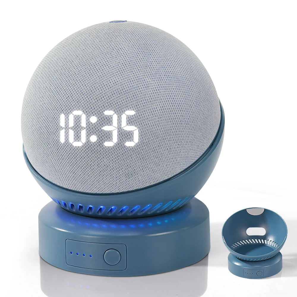 Echo Dot 4th/5th Gen Battery Base Portable Wireless Charger Mobile Alexa Smart Speasker Battery Base for Echo Dot 4th/5th