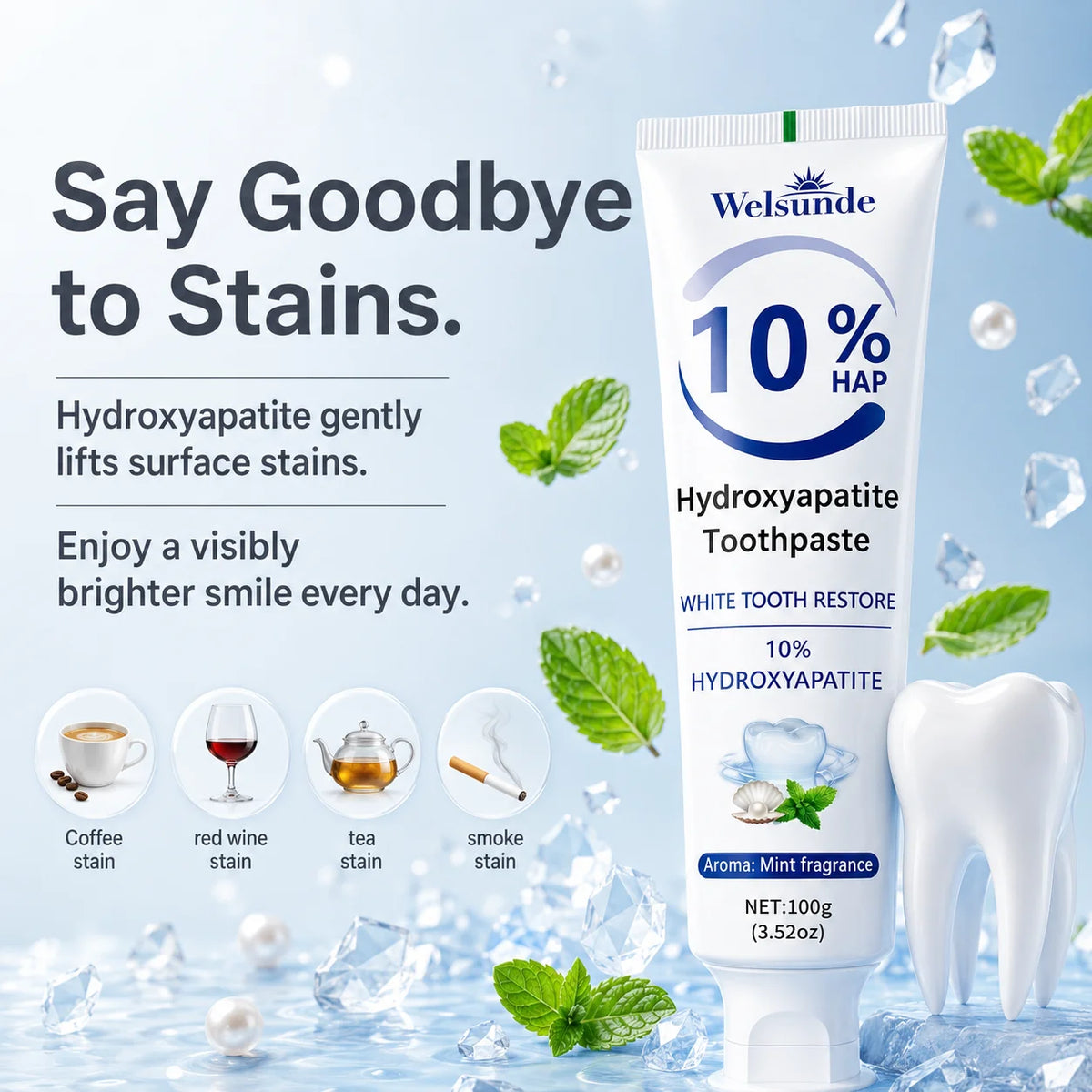 Powerful Whitening Toothpaste for Teeth &amp; Deep Cleaning