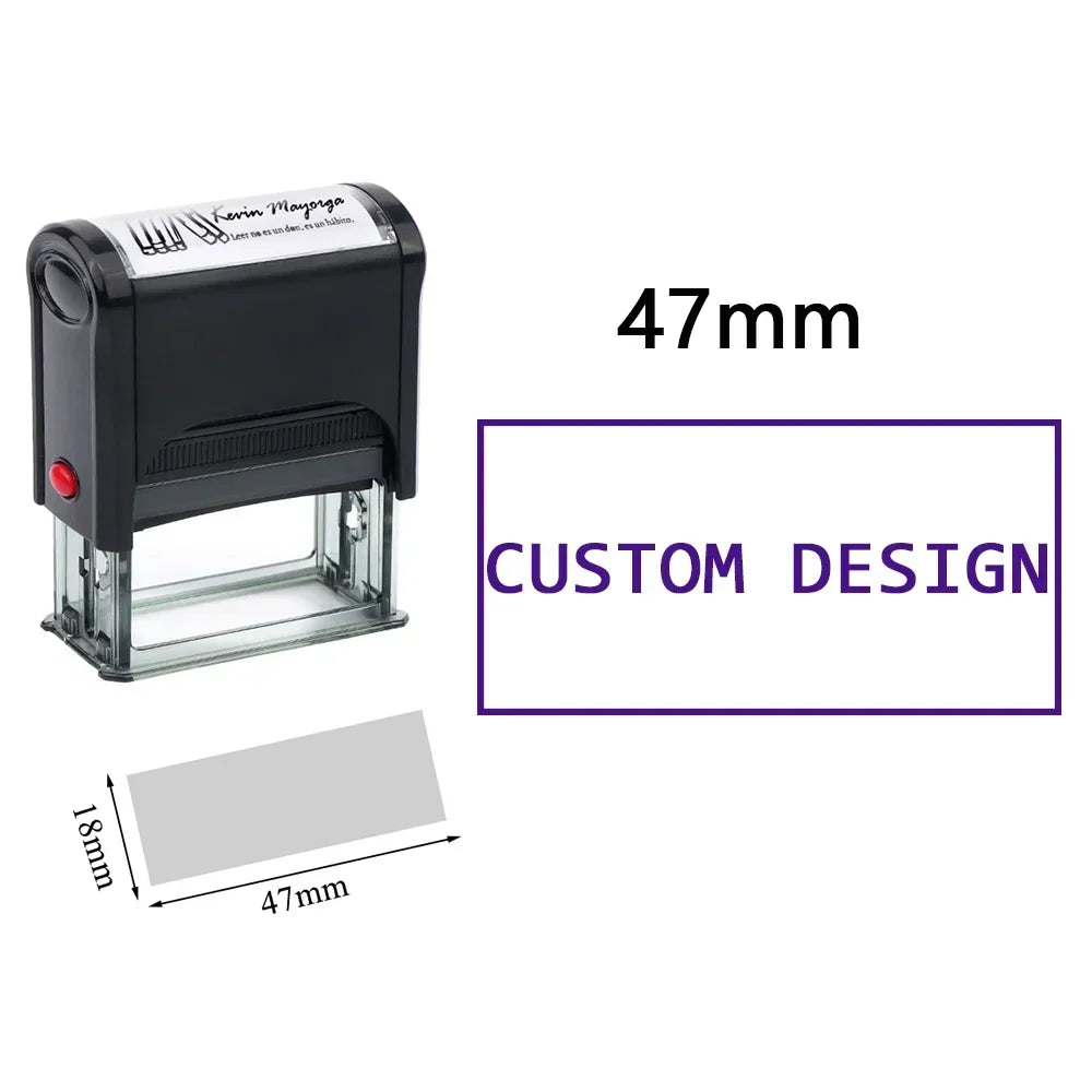 Custom Self-Inking Stamp Customized LOGO Self-Inking Business Address Wax Seal Name Letter Handicrafts Personalize Rubber Stamps