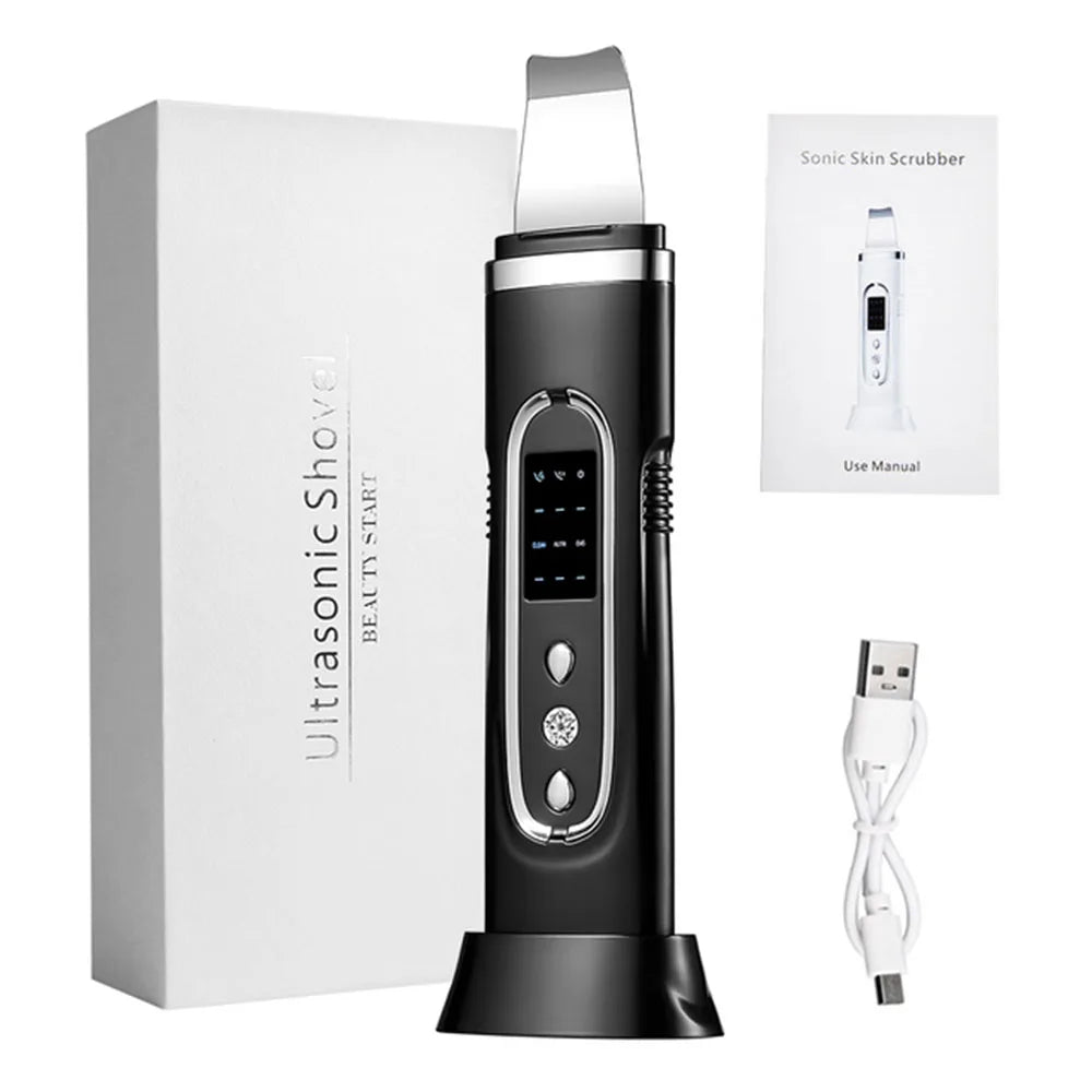 Ultrasonic Skin Scrubber Electric Facial Cleansing Pore Deep Cleanser