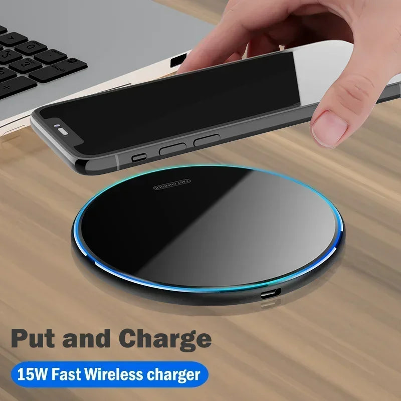 15W Fast Wireless Charger for Xiaomi 15 14 13 12 12S Pro Ultra/Xiaomi 14T Pro Wireless Charging Pad with Type-C Cable