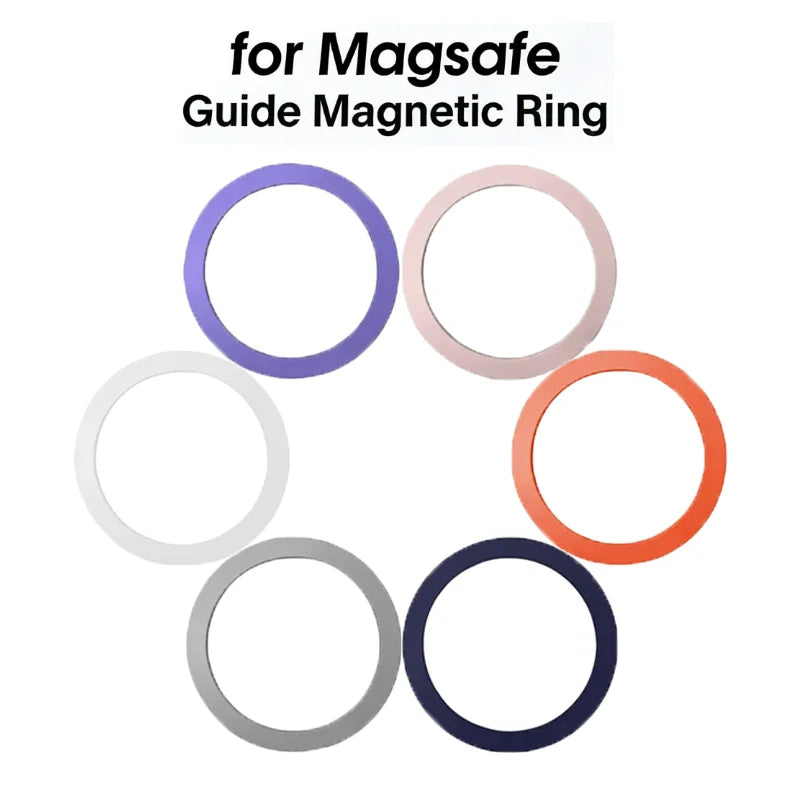 Colourful Silicone MagSafe Metal Ring Universal Sticker Support Wireless Charger Magnetic Patch Sheet for IPhone 12-17 Series
