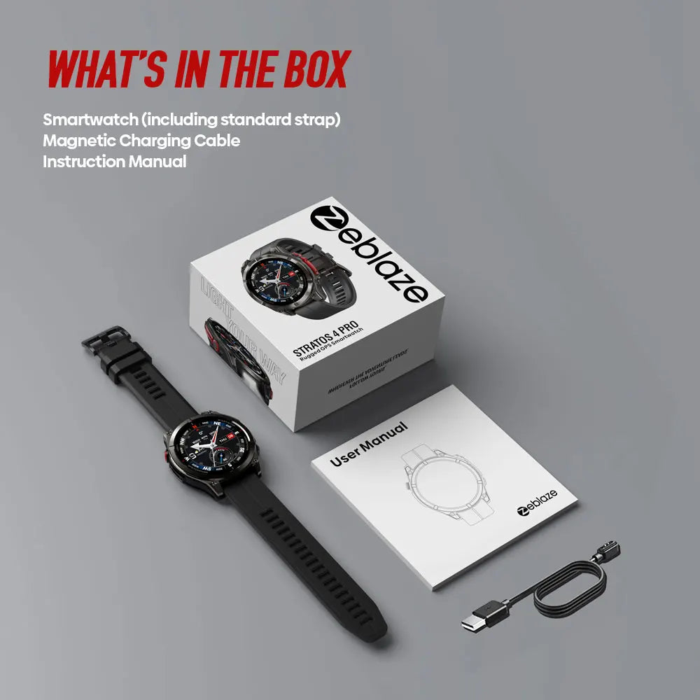 Flagship Zeblaze Stratos 4 PRO Rugged GPS Smartwatch Amoled