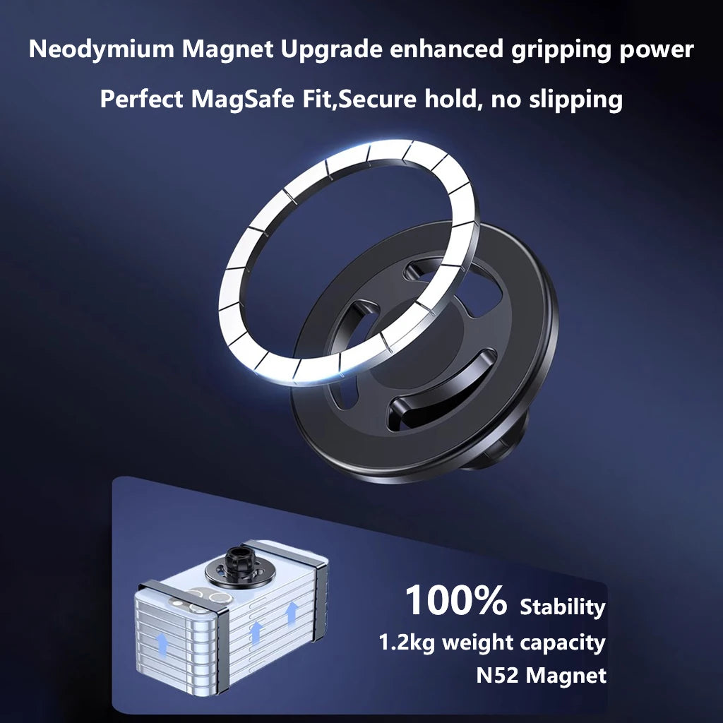 For MagSafe Car Mount Accessories Universal Magnetic Car Phone Holder for 17mm Ball Head Base Wireless Charger Magnet Bracket