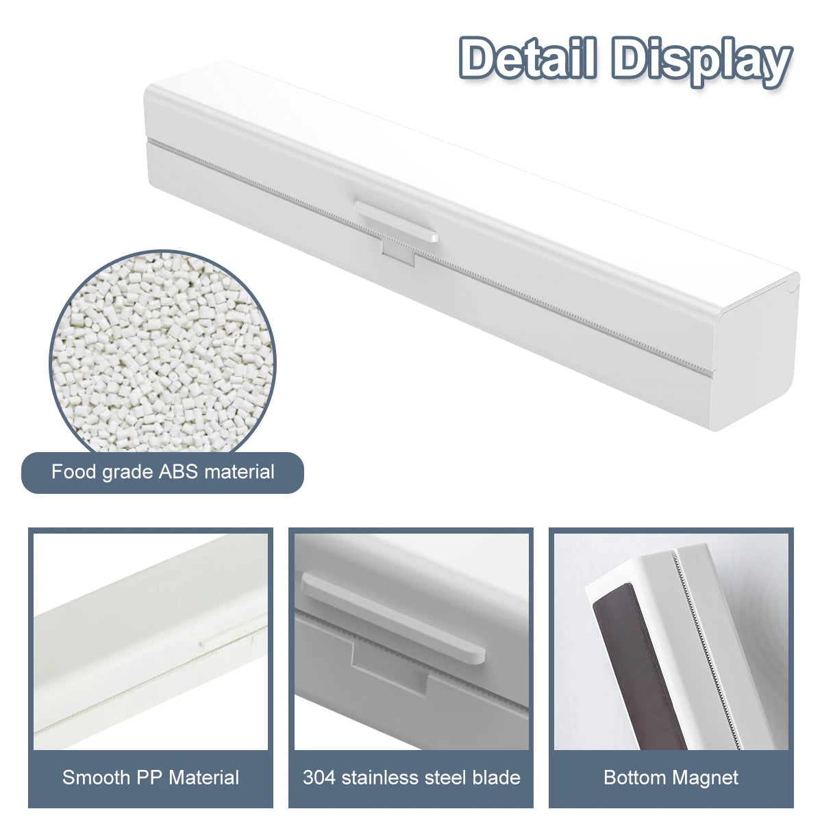 Cling Film Cutter Food Plastic Cling Wrap Dispensers Reusable Food Grade Kitchen Home Storage Accessories Foil Wrap Dispenser