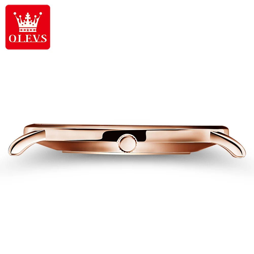 OLEVS Woman Watch Minimalist Fashion Ultra Thin 6.5mm Waterproof