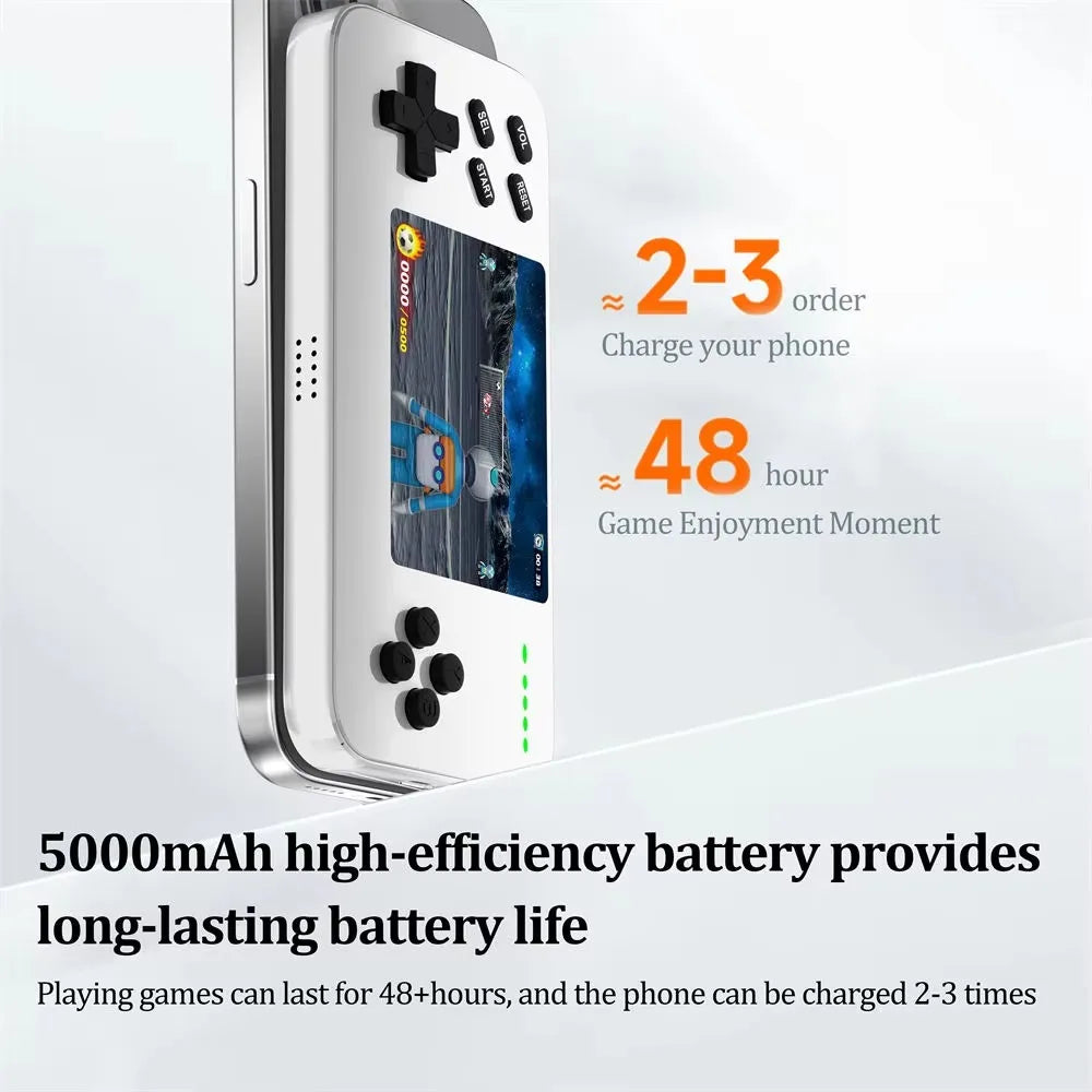 New game console with 1500 games, for Magsafe iPhone 17 16 15 14 13 12 Wireless Charger 5000mAh Power bank Phone backup battery