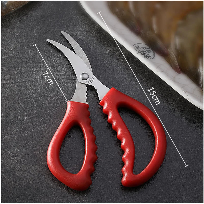 Kitchen Scissors Shrimp Peeler Seafood Elbow Food Lobster Cut Crab Line Seafood Tools