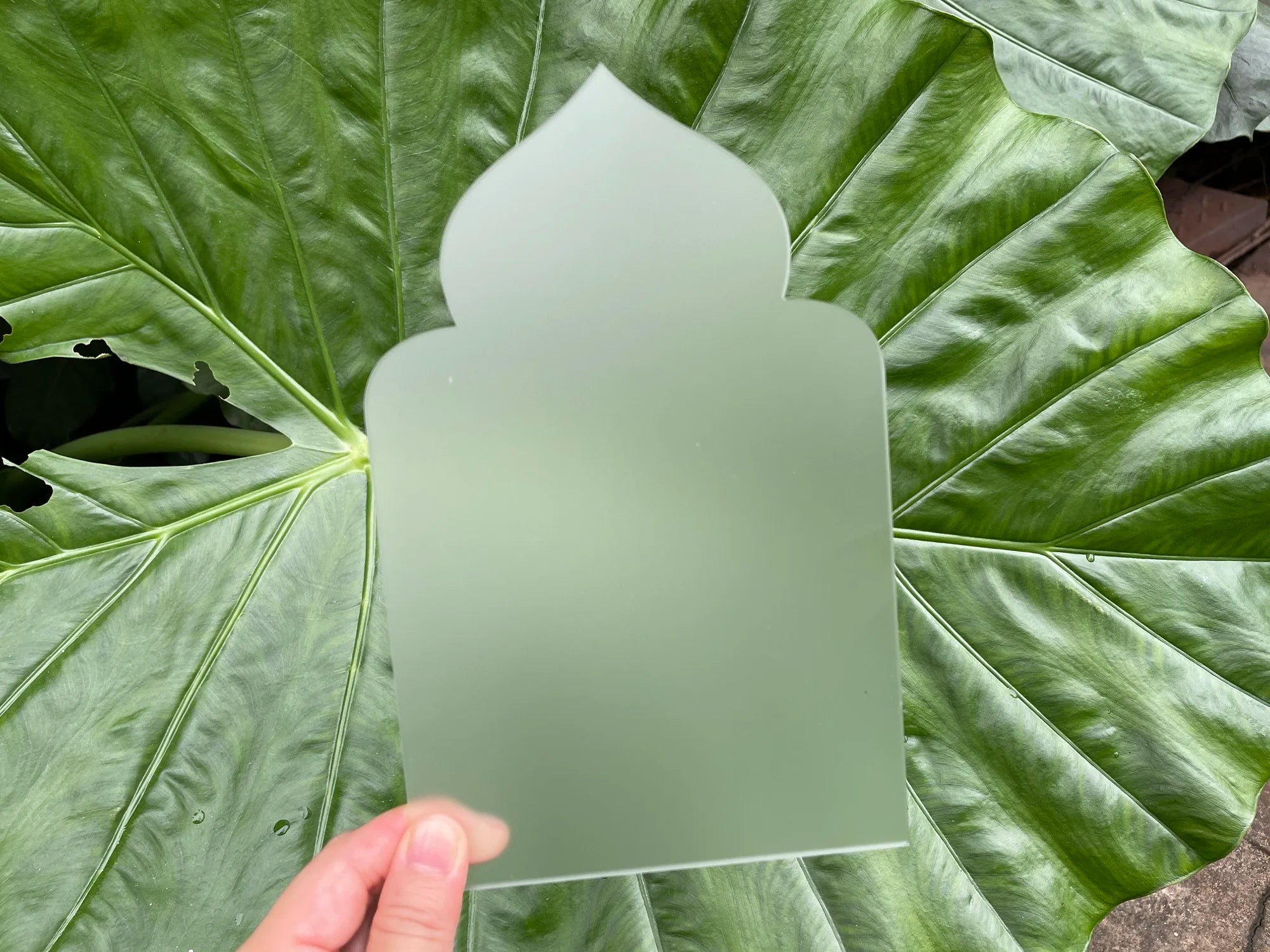 Matte Castle Shape Frosted Translucent Acrylic Sign For DIY Muslim Eid Table Board Wedding Birthday Bridal Desk Shower Party