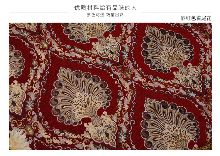 Jacquard Chenille Sofa Fabric European Style High Precision for Upholstery Home Decor Drapery Covers By Meters