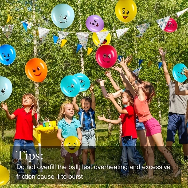 10/20/30pcs 12inch Cute Funny Big Eyes Smiley face latex balloons Birthday Party Christmas Decor Baby Shower Children's Toys